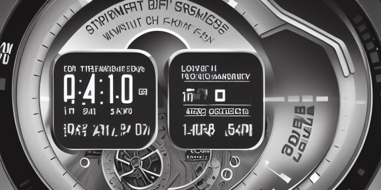 a watch face containing a refreshing view - stable diffusion