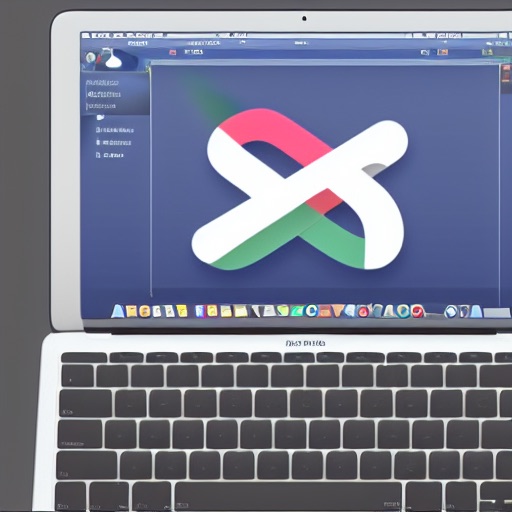 Open macbook with design image showing - created by Stable Diffusion