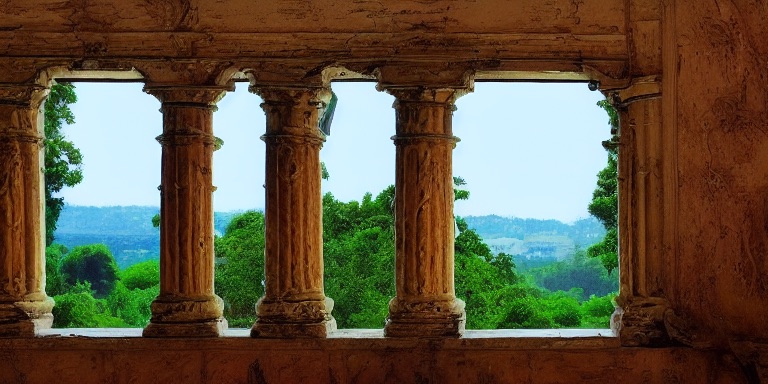 refreshing view, Rococo - Stable Diffusion